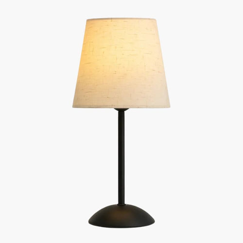 Arden Bordlampe - Sort Base - Hvid Skærm