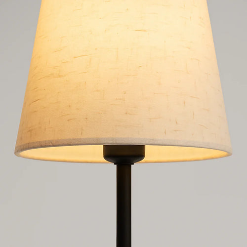 Arden Bordlampe - Sort Base - Hvid Skærm