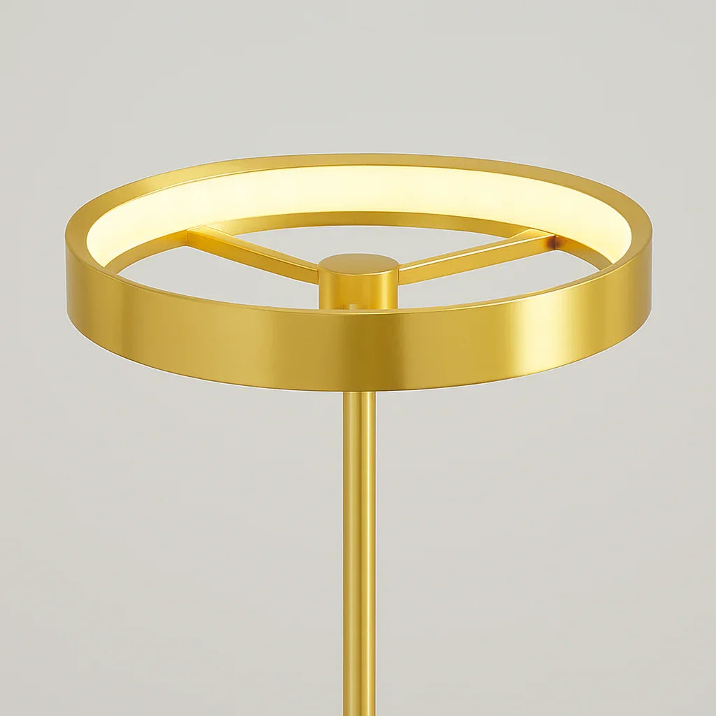 Aureon Ring Lampe - Gylden Ramme - Cirkulær Skærm