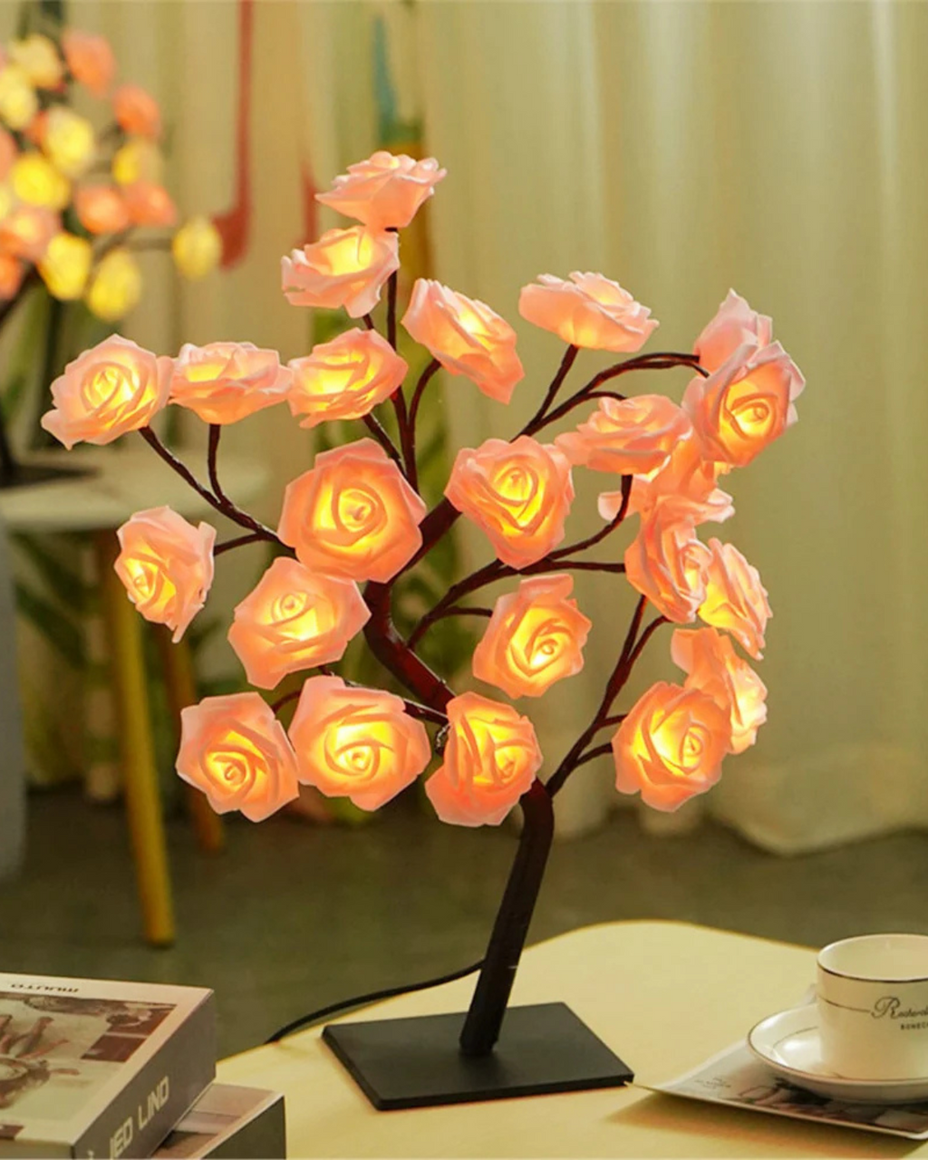 Blomsterbordlampe – Dekorativ lampe – Moderne accent