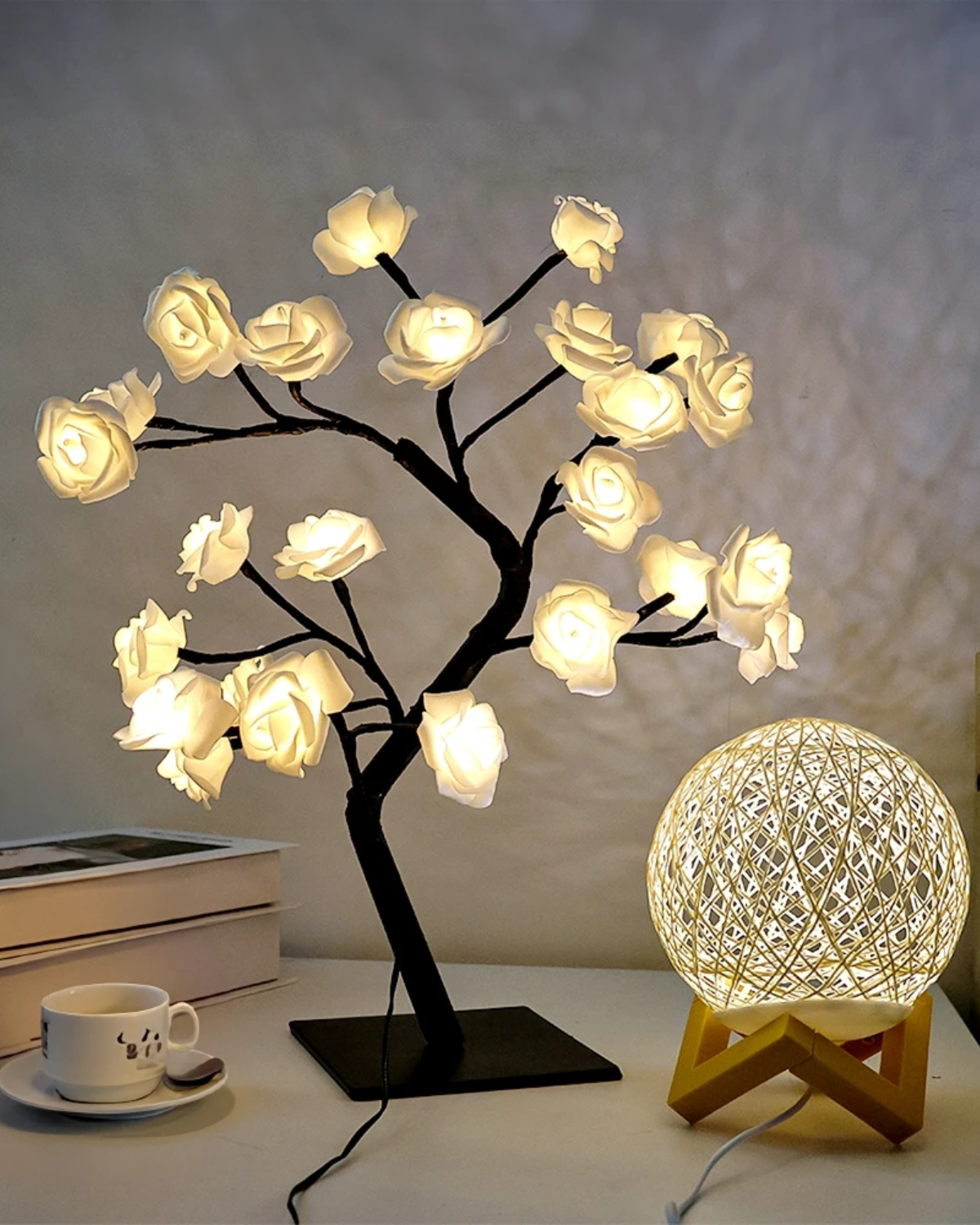 Blomsterbordlampe – Dekorativ lampe – Moderne accent