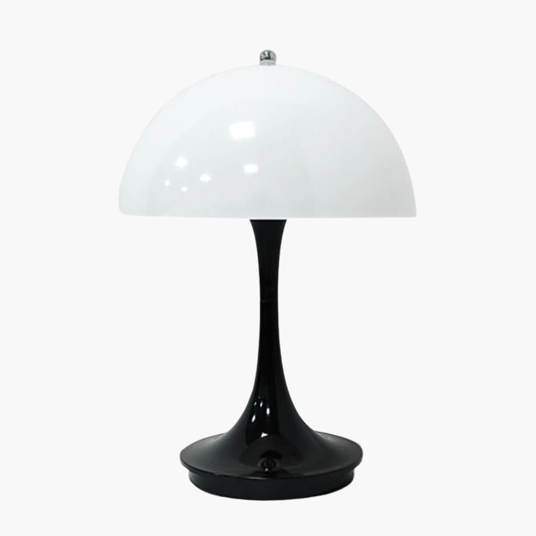 Bordlampe - LED Genopladelig - Kuplet Skærm