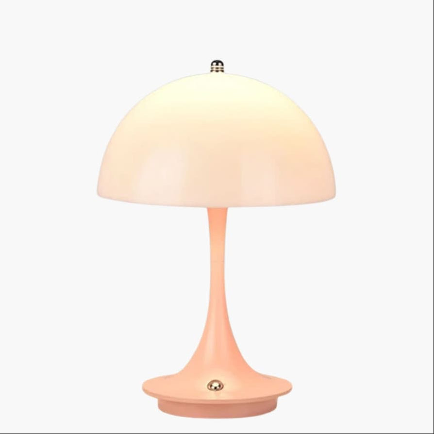 Bordlampe - LED Genopladelig - Kuplet Skærm