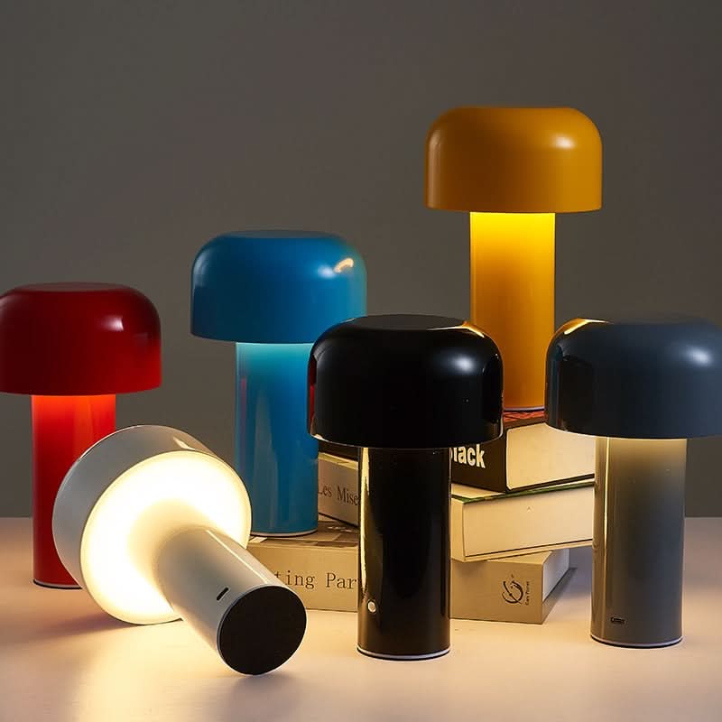 Bordlampe - LED Trådløs - Svampedesign