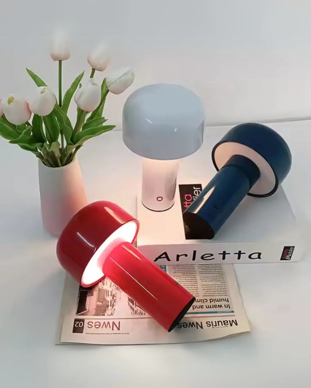 Bordlampe - Klokkeform - Genopladeligt Lys