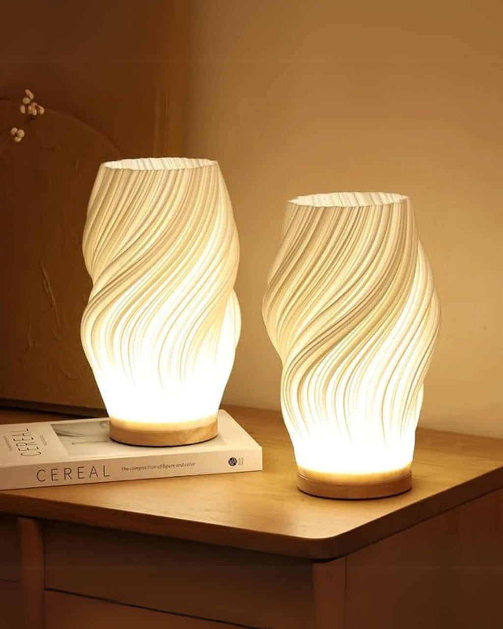 Bordlampe - Skulpturelt Design - 3D Printet