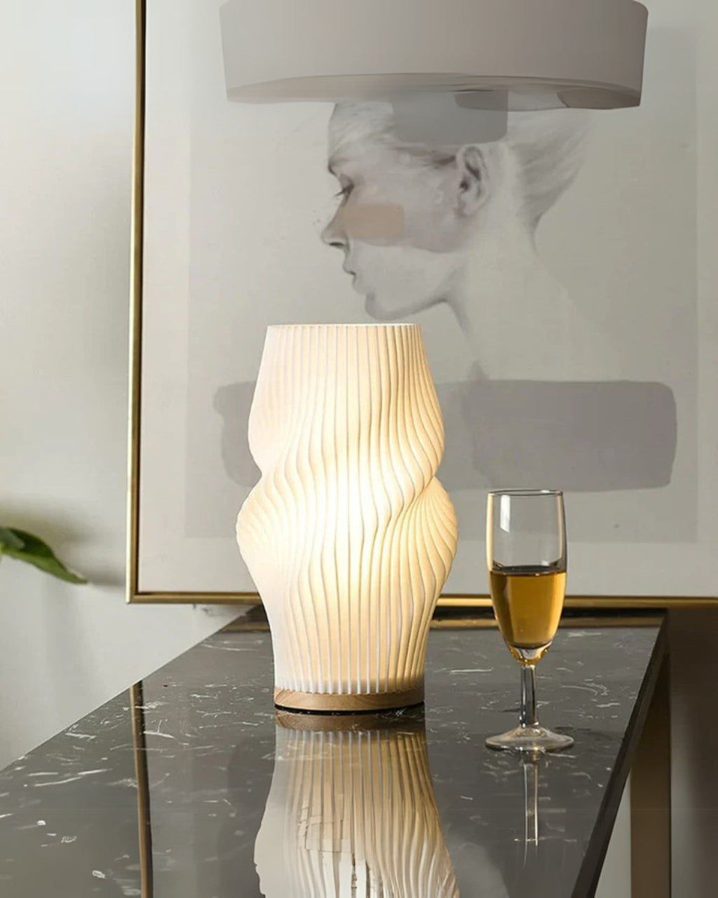 Bordlampe - Skulpturelt Design - 3D Printet
