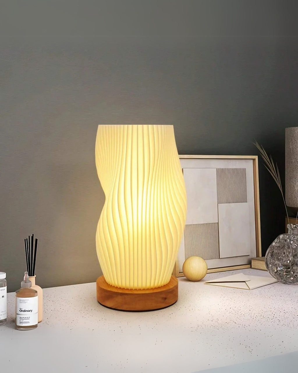 Bordlampe - Skulpturelt Design - 3D Printet