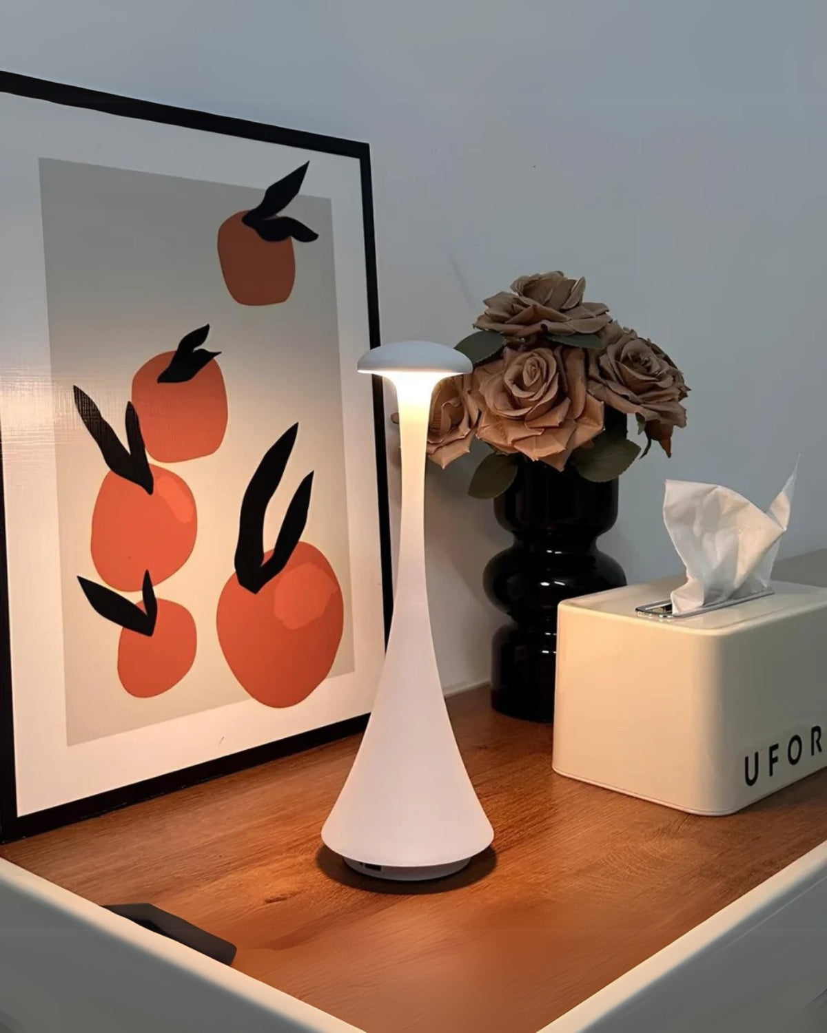 Bordlampe - Svampedesign - Berøringsstyring