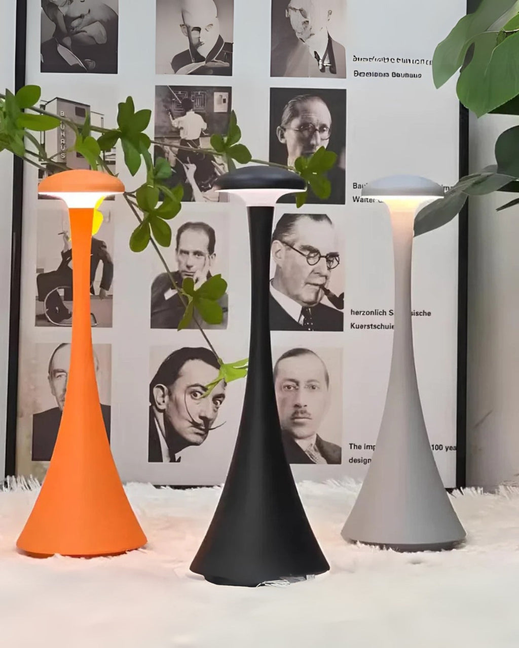 Bordlampe - Svampedesign - Berøringsstyring