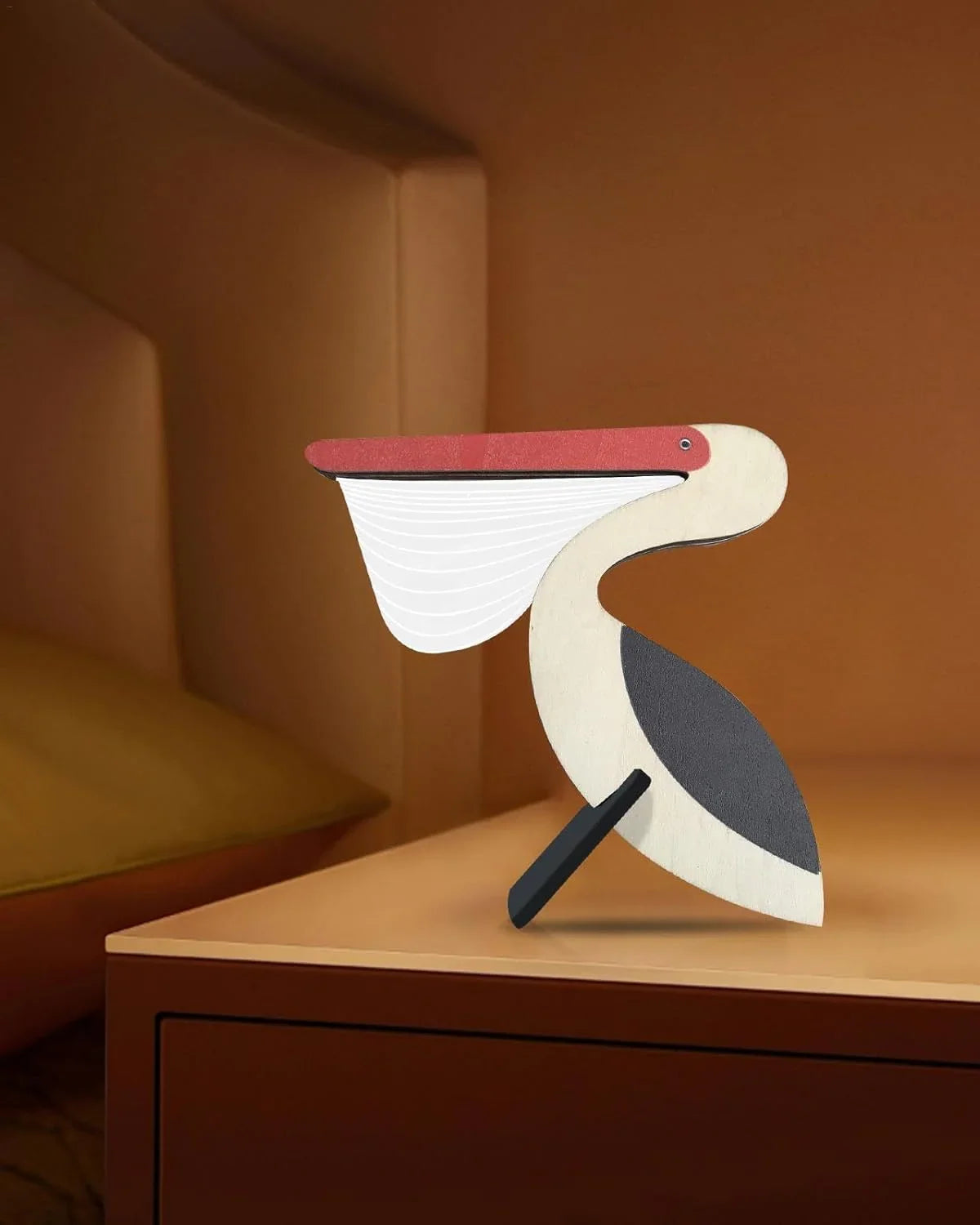 Bordlampe - Trædesign - Fugleform