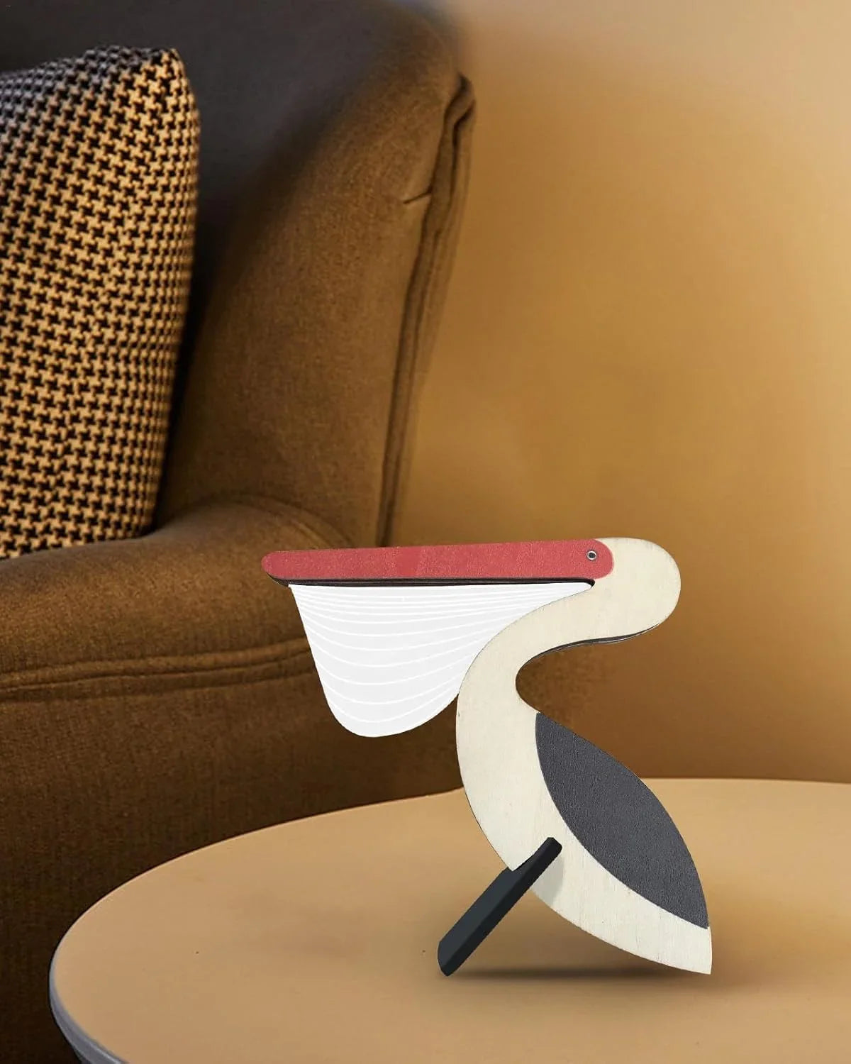 Bordlampe - Trædesign - Fugleform