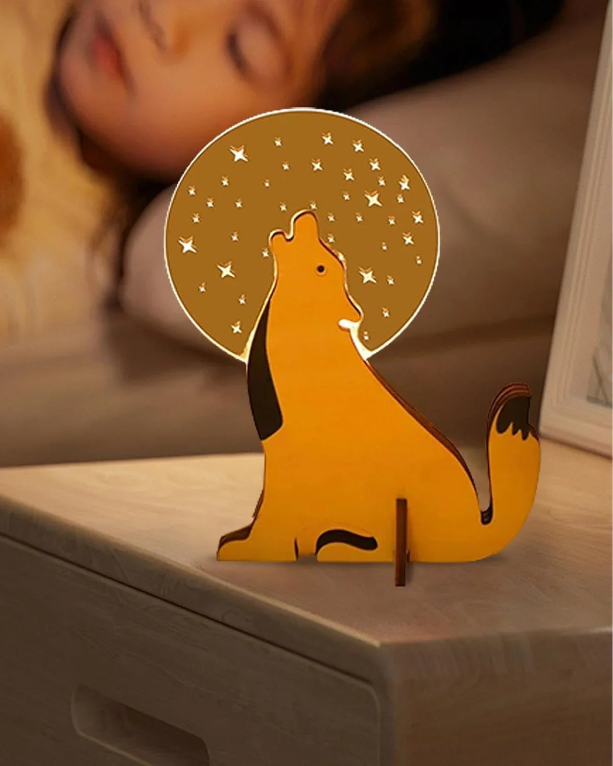 Bordlampe - Trædesign - Fugleform