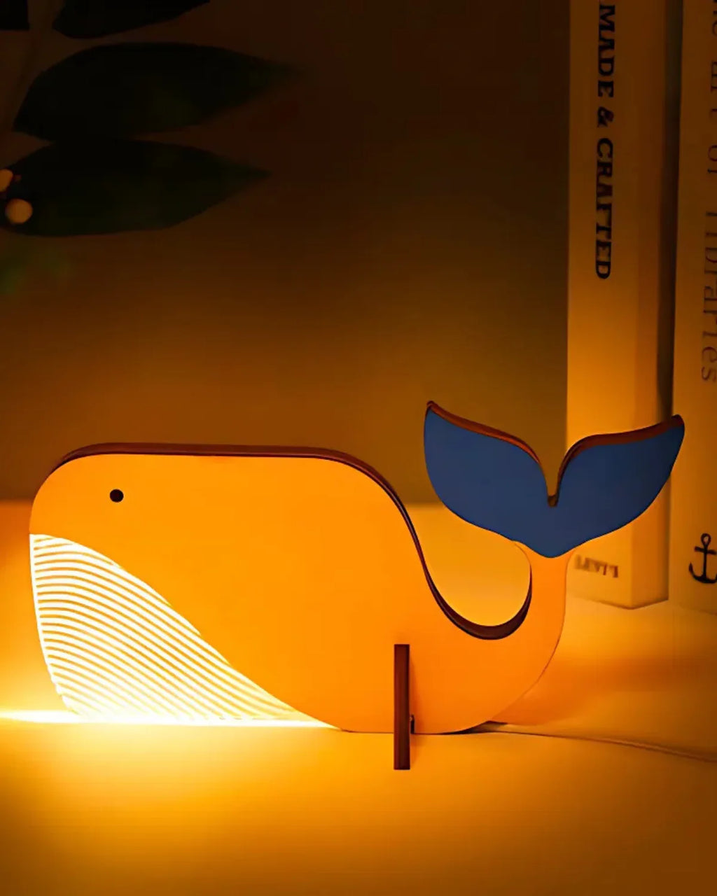 Bordlampe - Trædesign - Fugleform