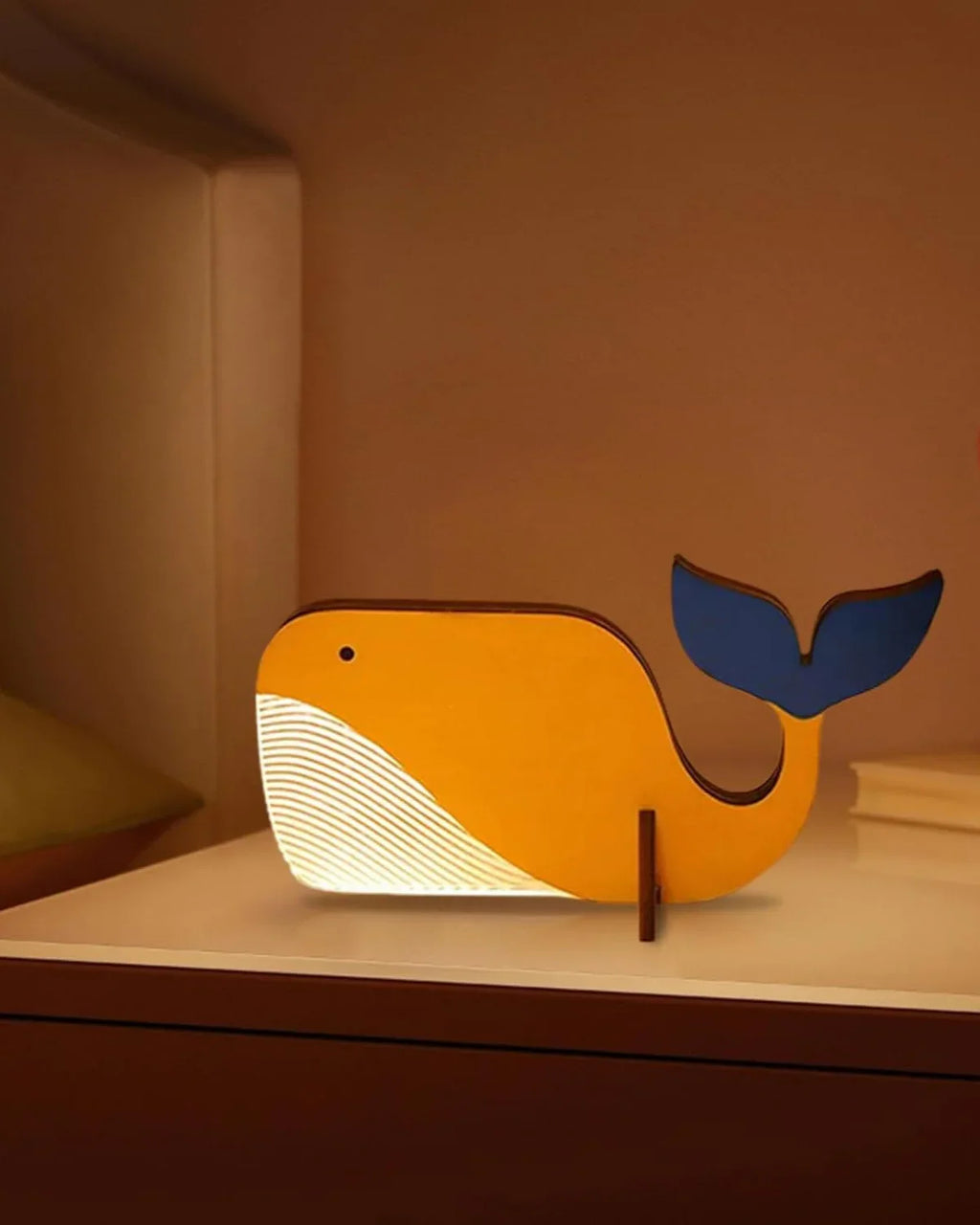 Bordlampe - Trædesign - Fugleform