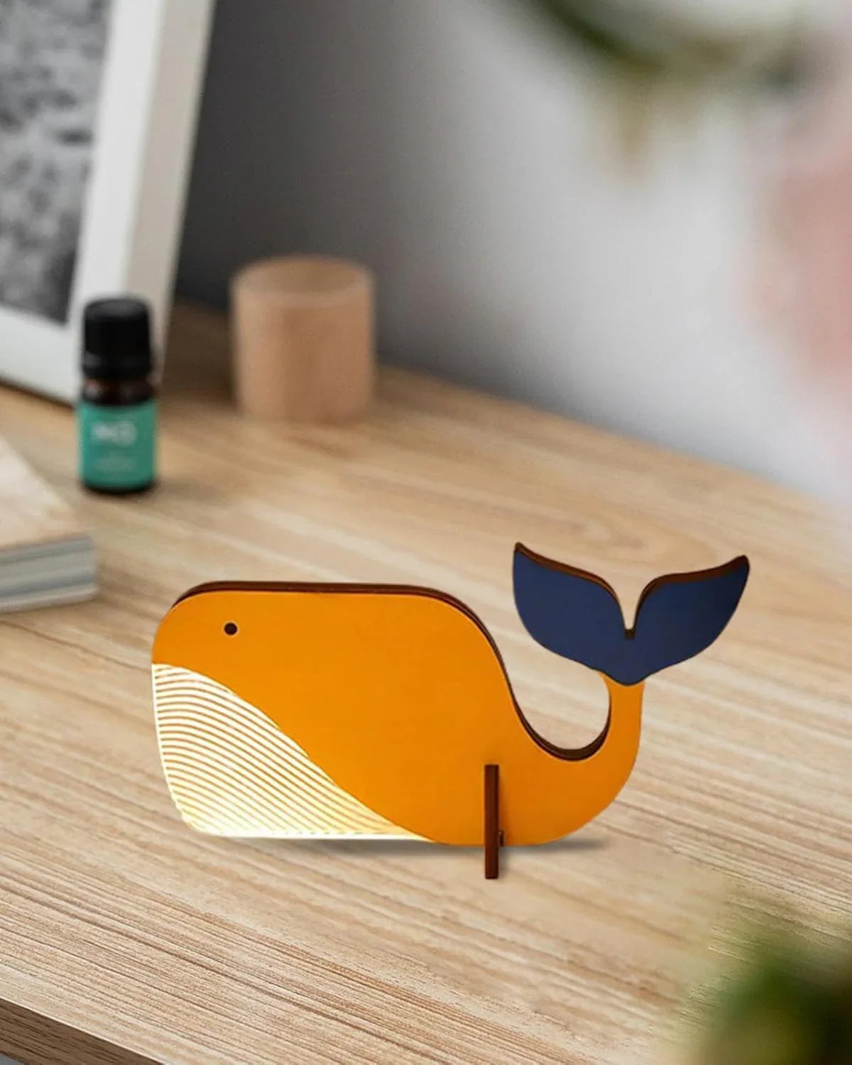 Bordlampe - Trædesign - Fugleform