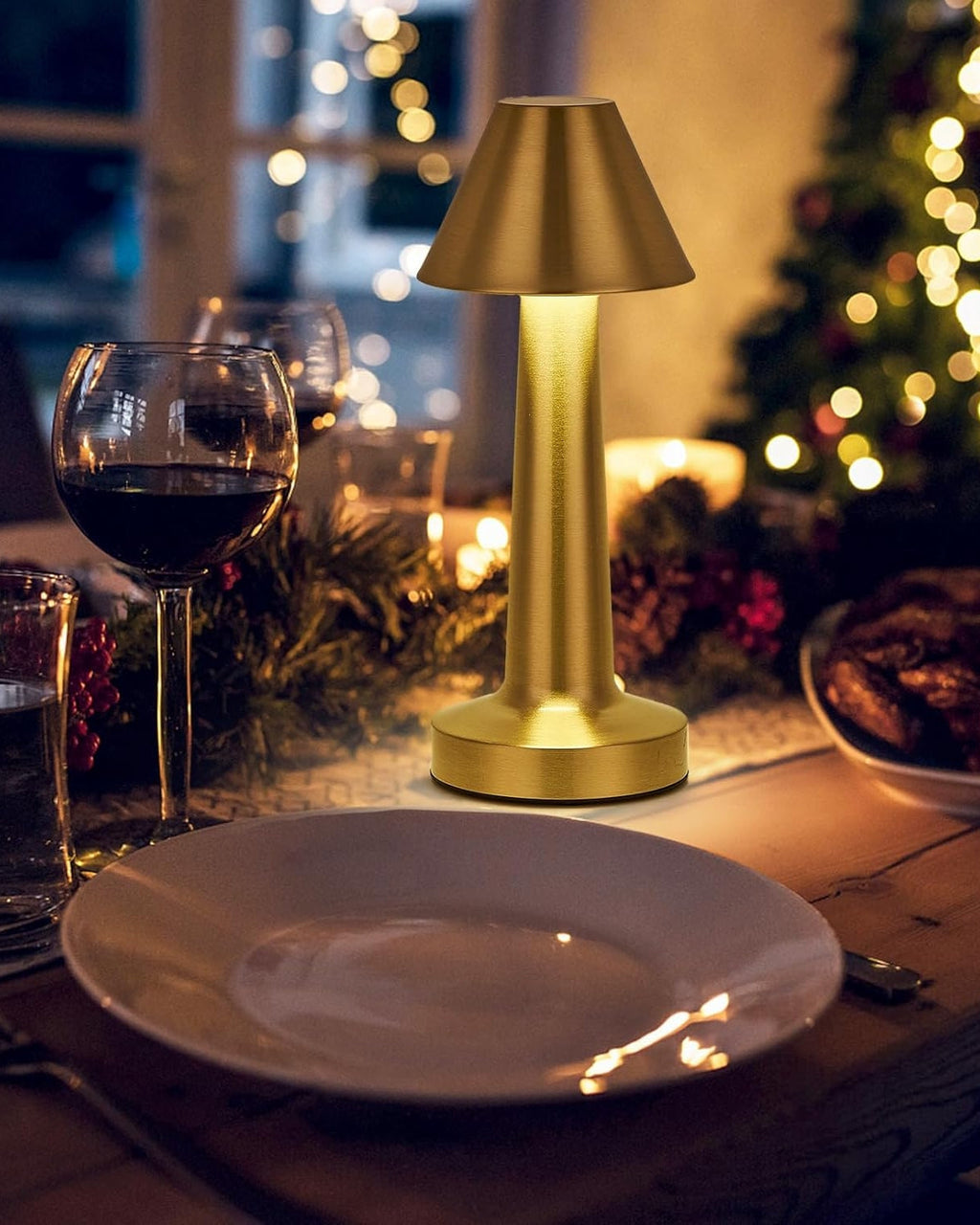 Bordlampe - Trådløst Design - Metalfinish