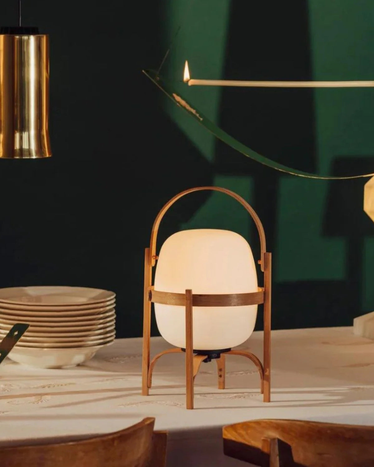 Bordlampe - Vintage Design - Glaslampe