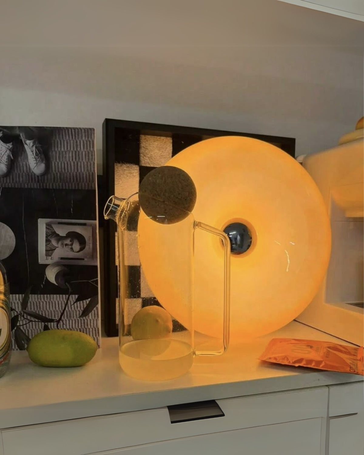 Bordlampe - Donutformet - Touch betjening