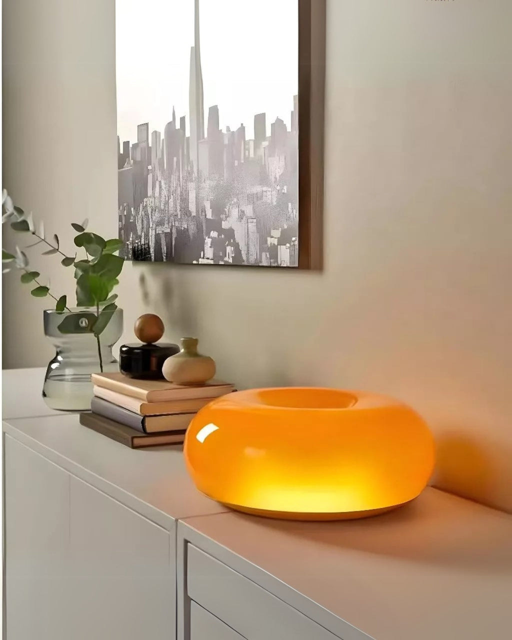 Bordlampe - Donutformet - Touch betjening