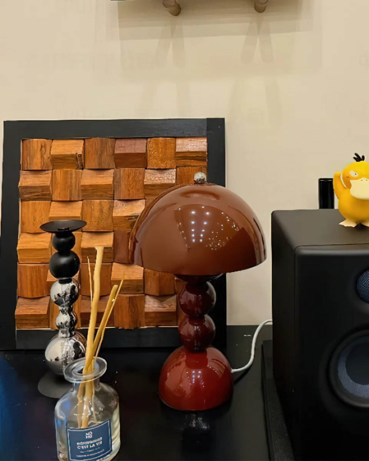 Bordlampe - Blank finish - Sfærisk søjle