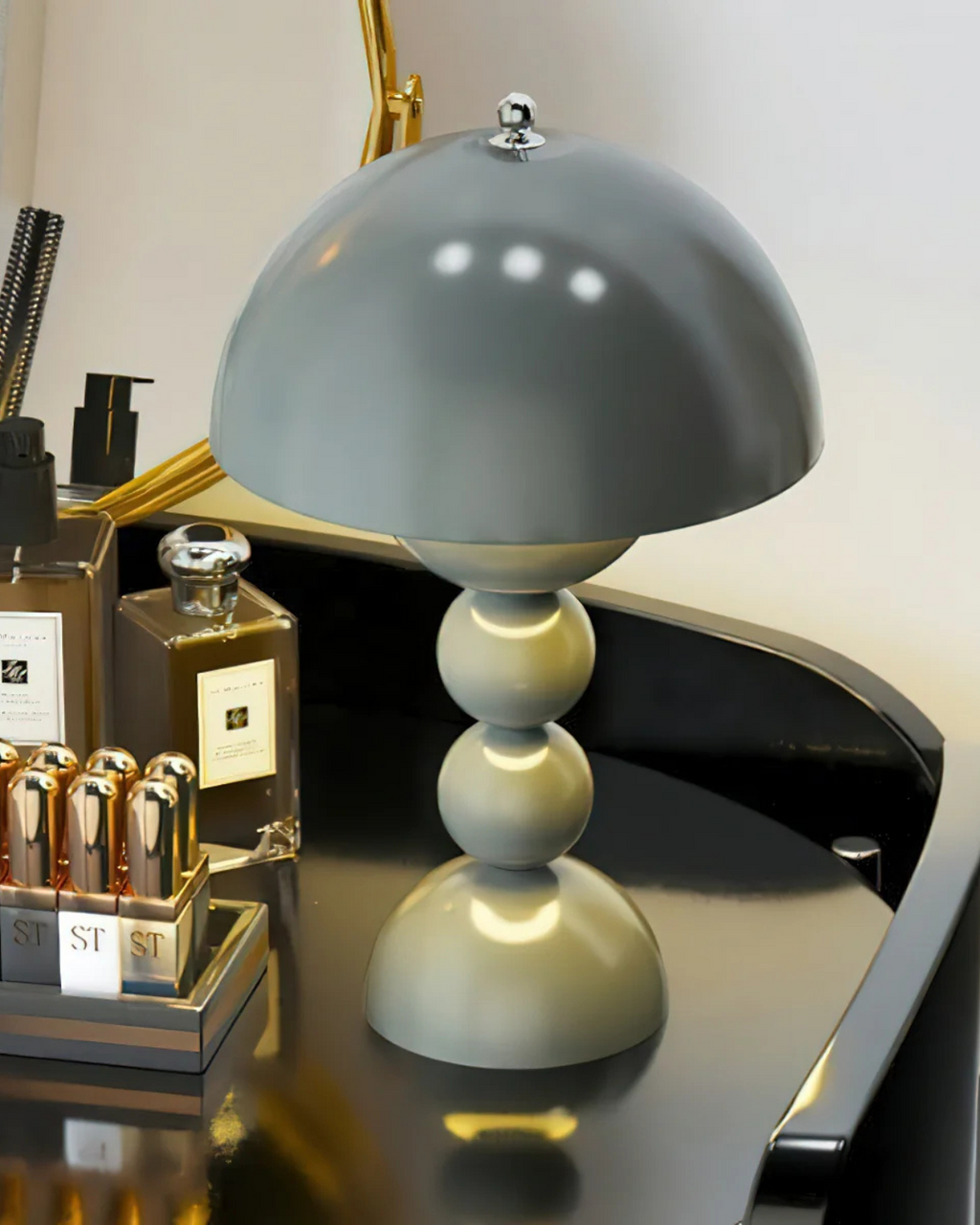 Bordlampe - Blank finish - Sfærisk søjle