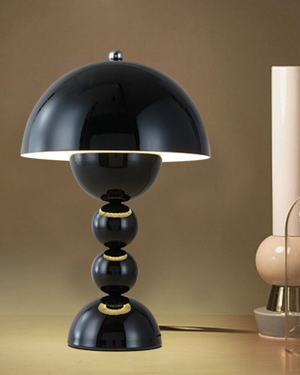 Bordlampe - Blank finish - Sfærisk søjle