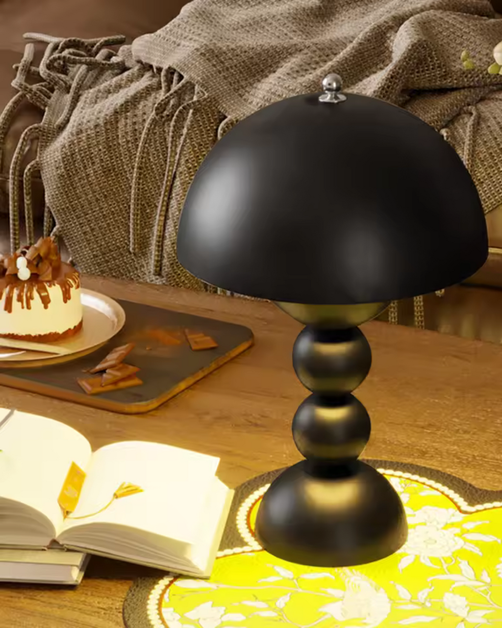 Bordlampe - Blank finish - Sfærisk søjle