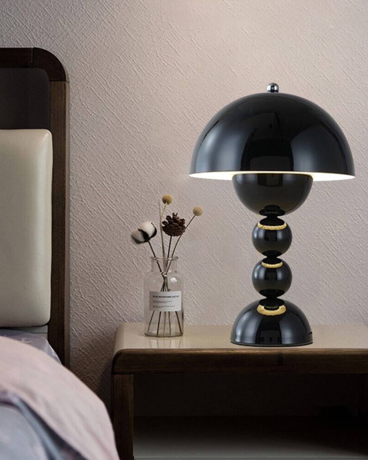 Bordlampe - Blank finish - Sfærisk søjle