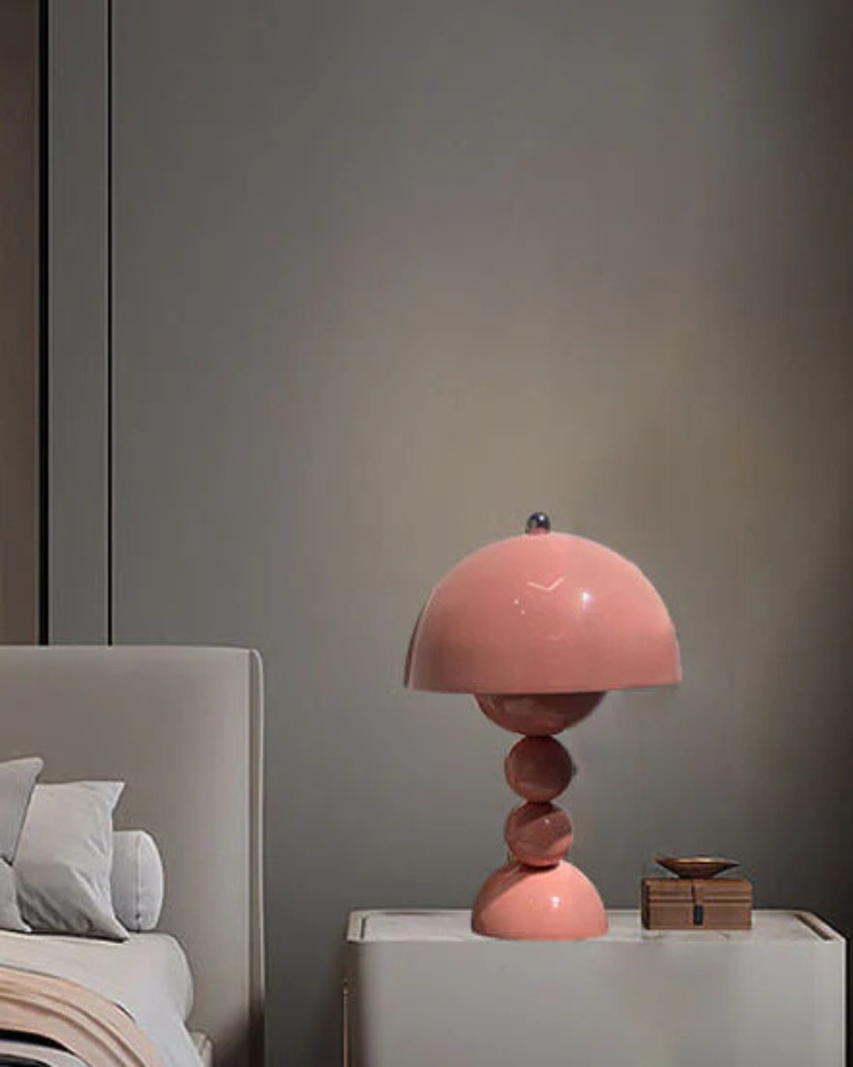 Bordlampe - Blank finish - Sfærisk søjle