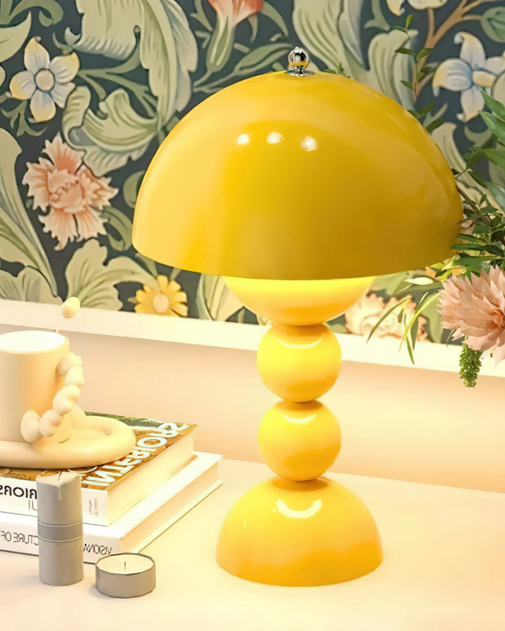 Bordlampe - Blank finish - Sfærisk søjle