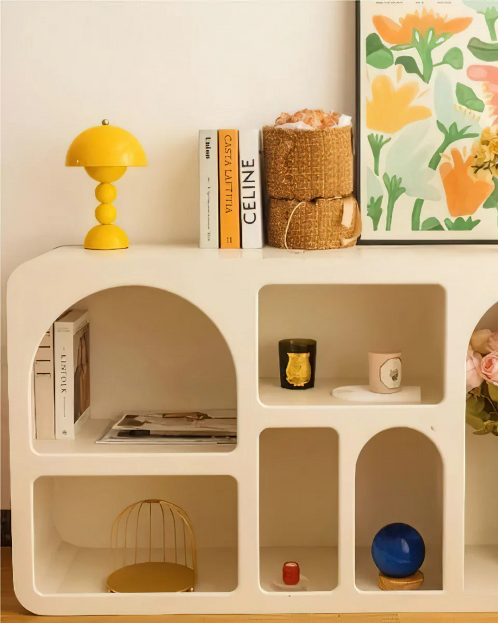 Bordlampe - Blank finish - Sfærisk søjle