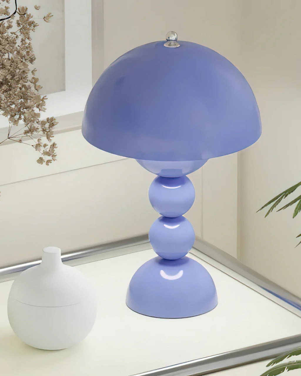 Bordlampe - Blank finish - Sfærisk søjle