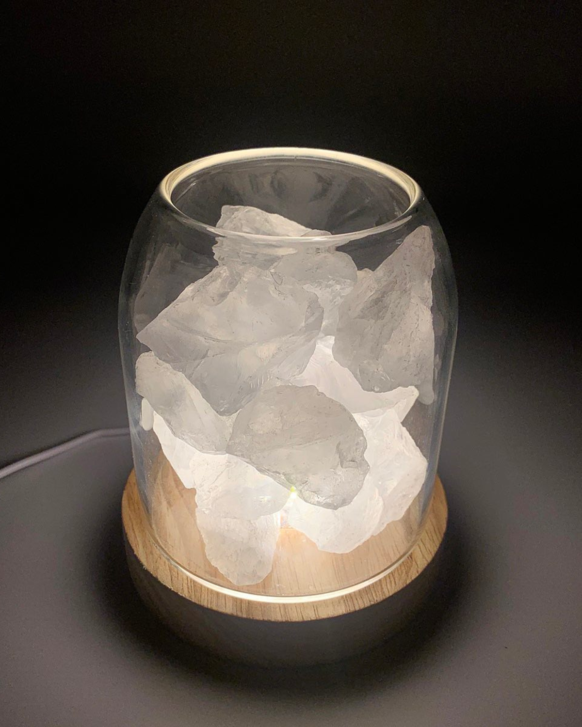 Dekorativ Krystal - Rosenkvarts - Glasdome