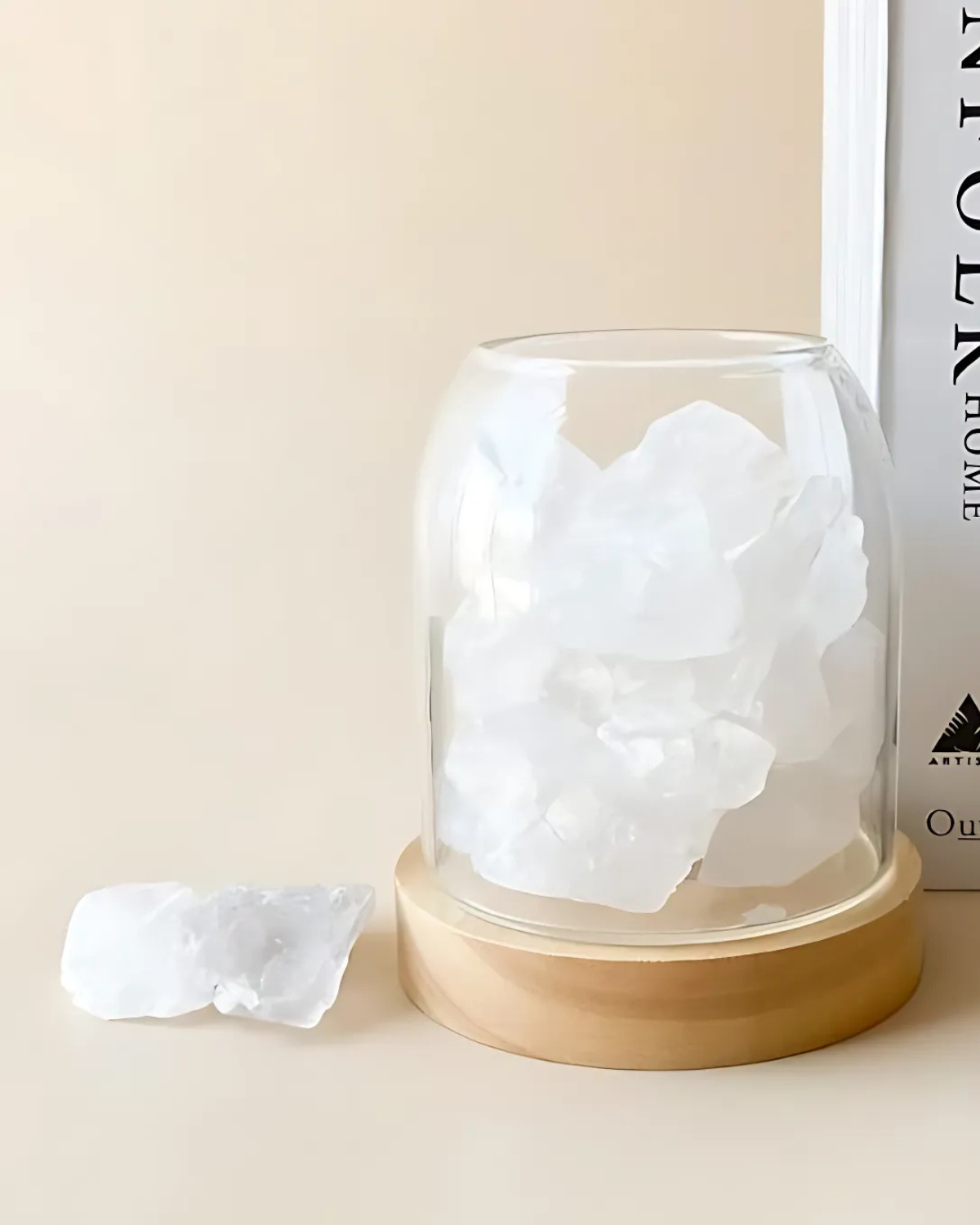 Dekorativ Krystal - Rosenkvarts - Glasdome