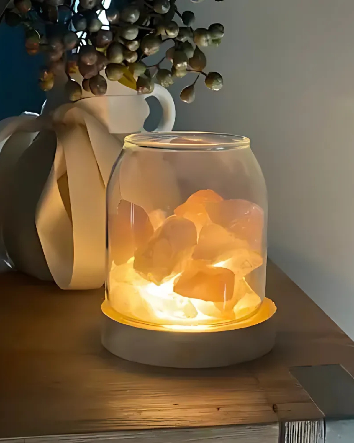 Dekorativ Krystal - Rosenkvarts - Glasdome