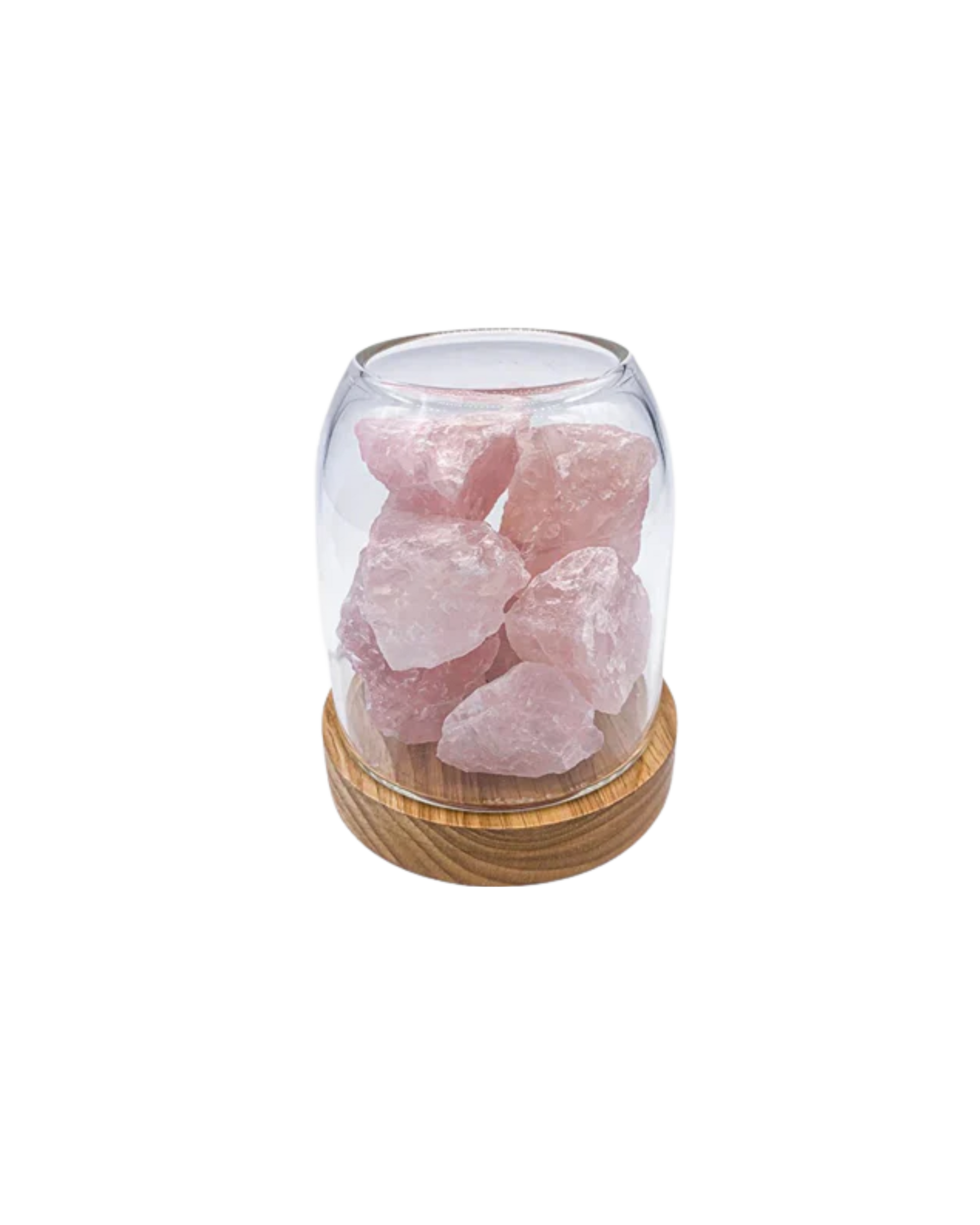 Dekorativ Krystal - Rosenkvarts - Glasdome