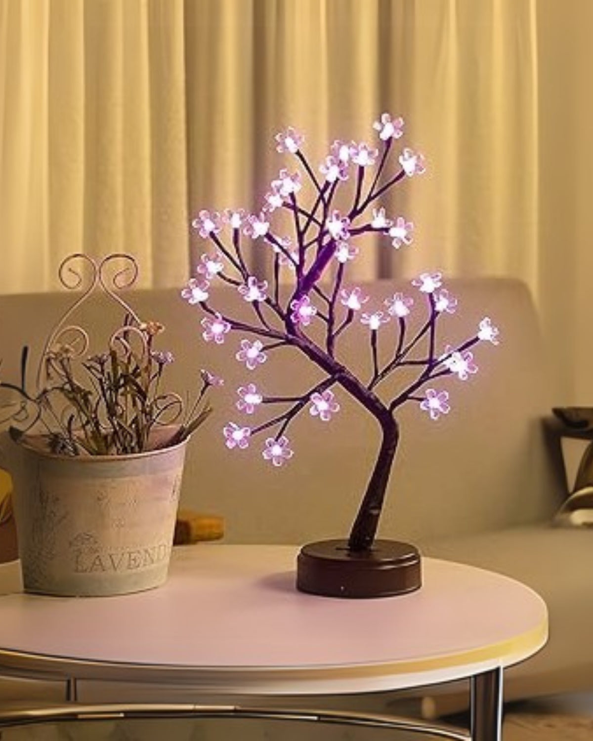 Dekorativ lampe – blomsterdesign – LED-belysning