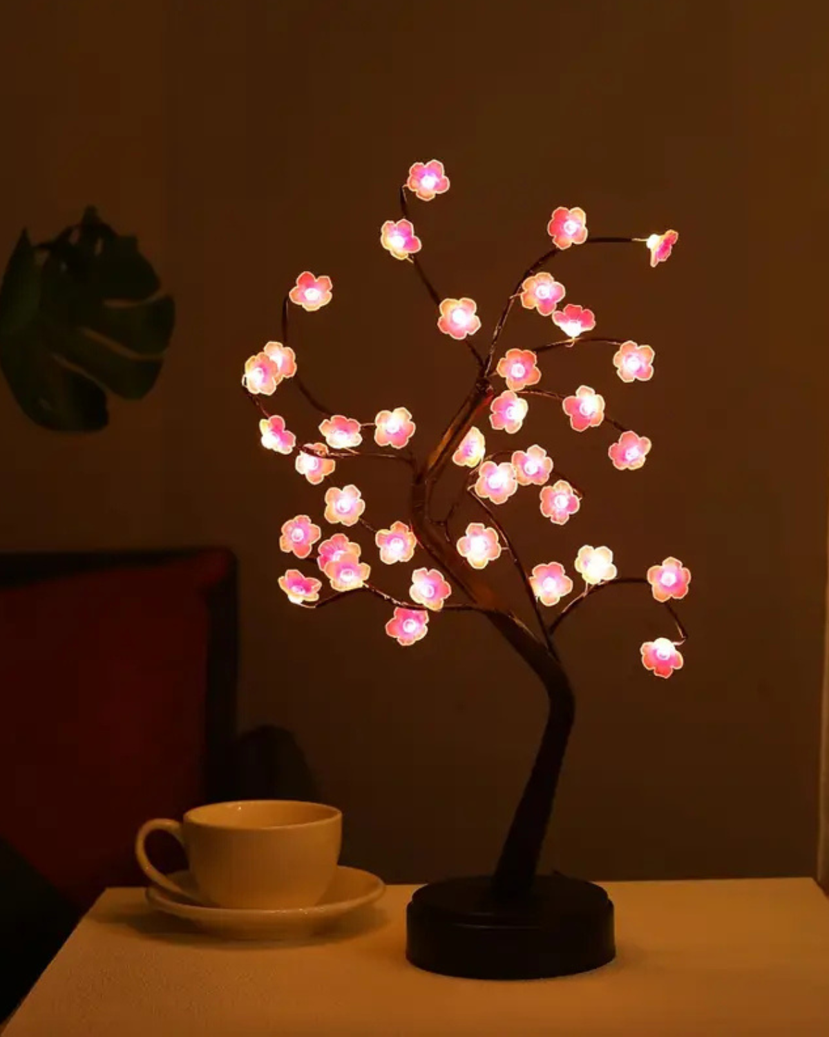 Floral Lampe - Kirsebærblomst Design - Justerbare Grene