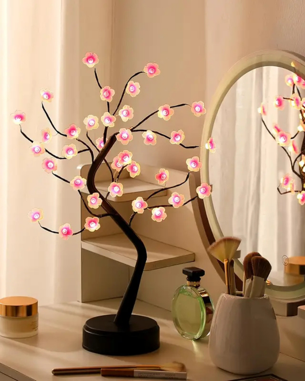 Floral Lampe - Kirsebærblomst Design - Justerbare Grene