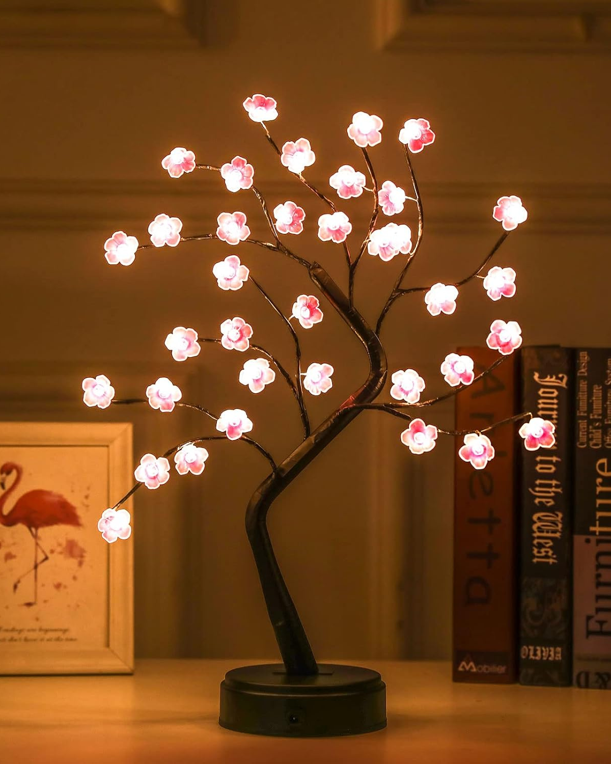 Floral Lampe - Kirsebærblomst Design - Justerbare Grene