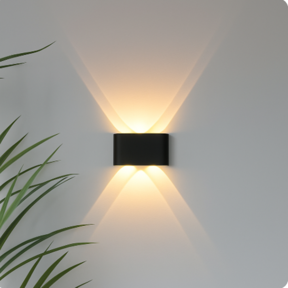 LED Væglampe - Indendørs og Udendørs - Minimalistisk Stil