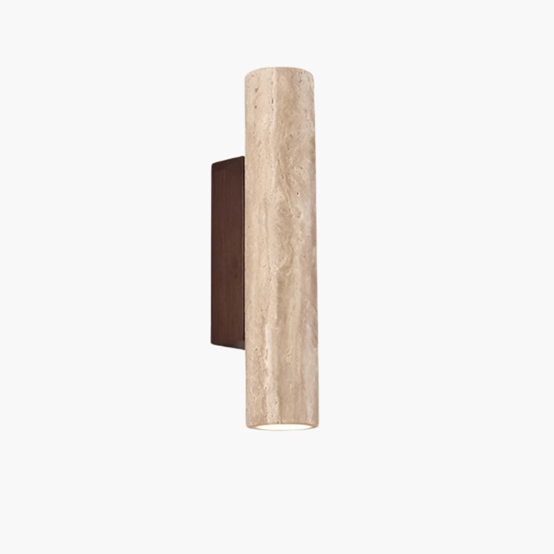 LED Væglampe - Travertinsten - Op og Ned Lys