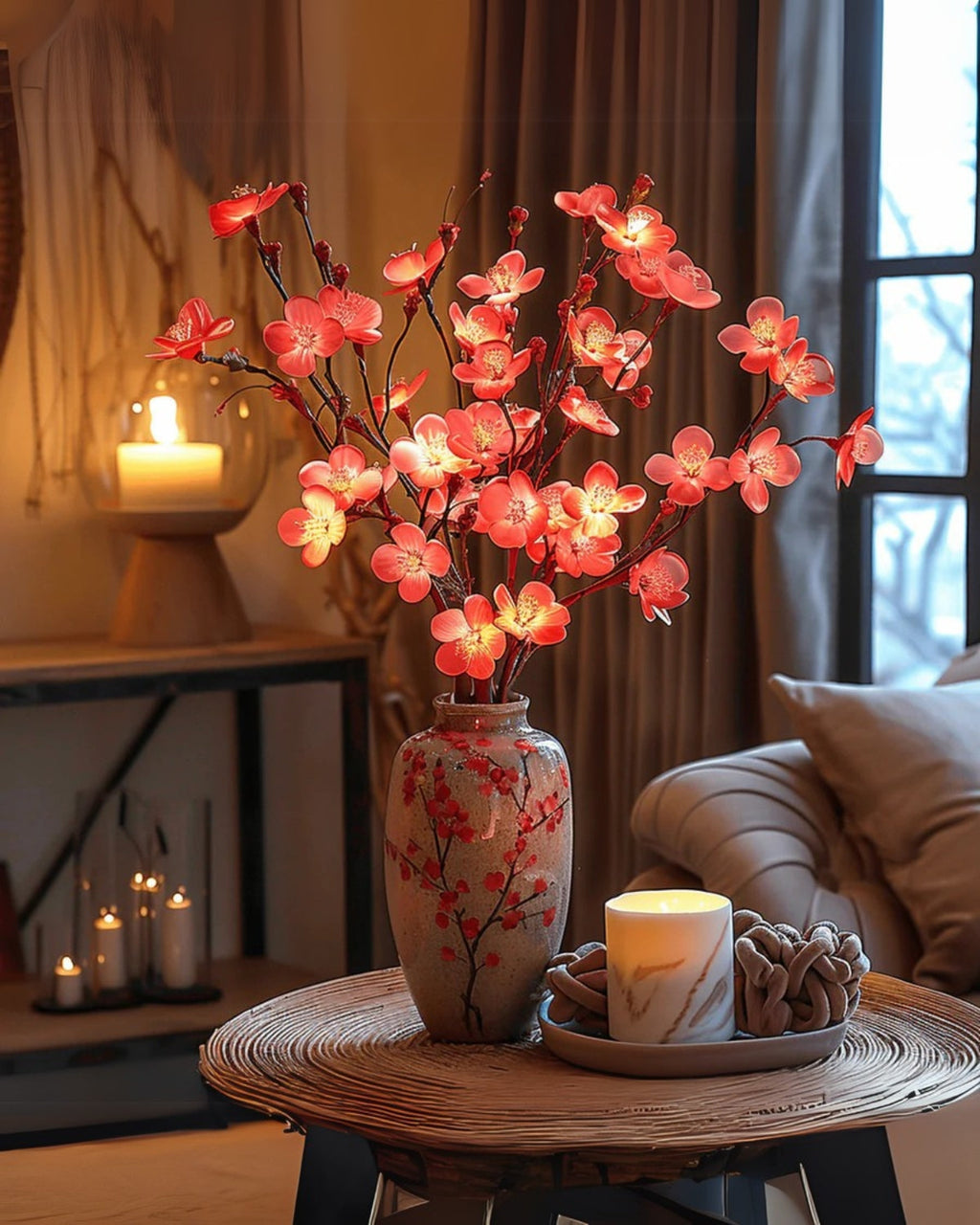 LED Grenlampe - Blomsterdekoration - Stemningsbelysning