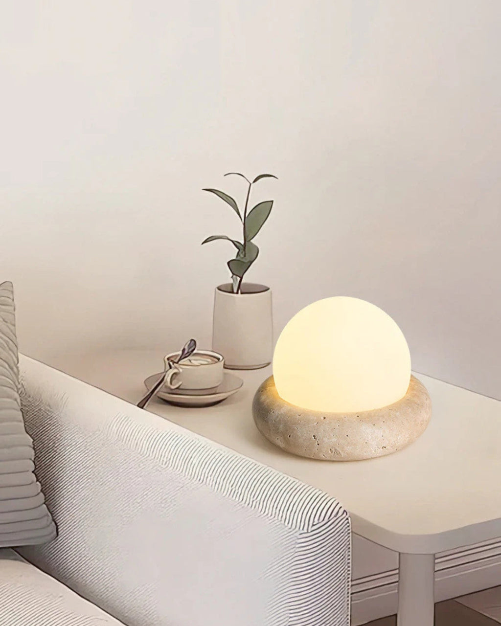 Mini bordlampe - Stenfod - LED lys