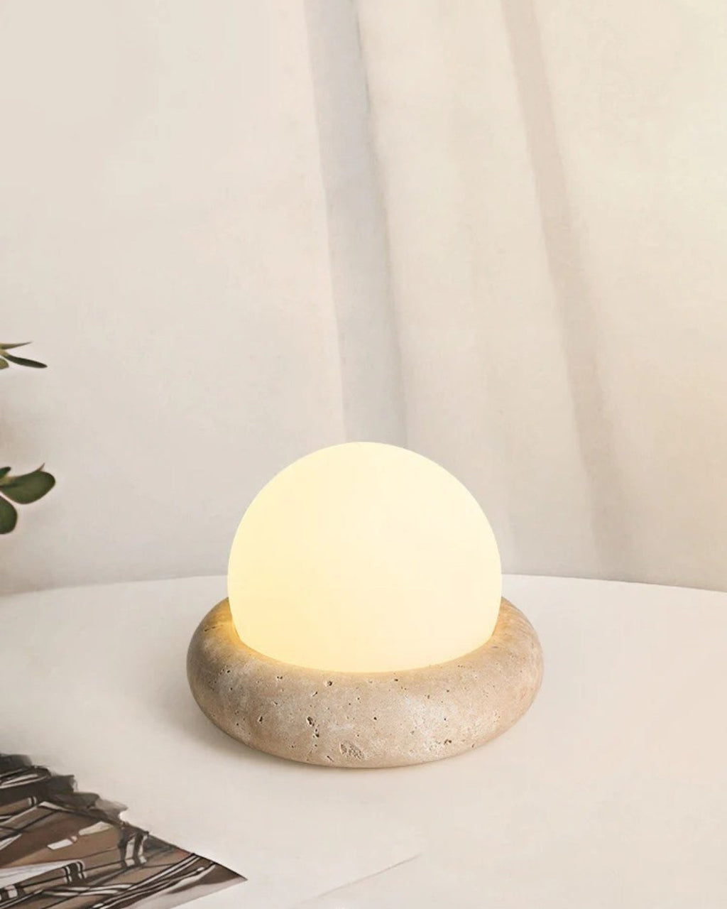 Mini bordlampe - Stenfod - LED lys