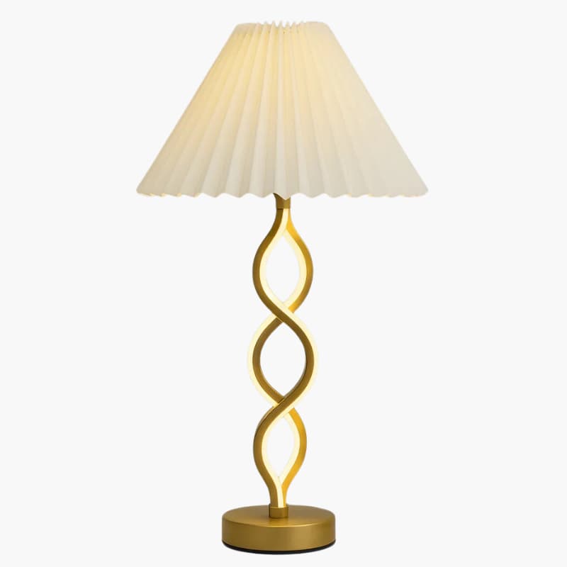 Skulpturel Lampe - LED Lys - Stofskærm