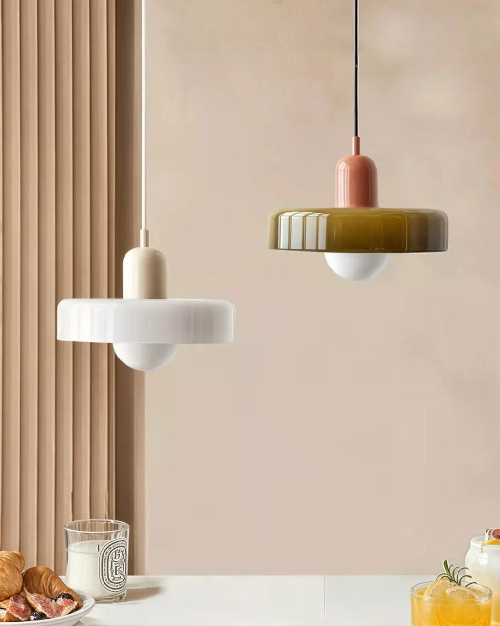 Suspenderet Pendellampe - Geometrisk Design - Blød Glød