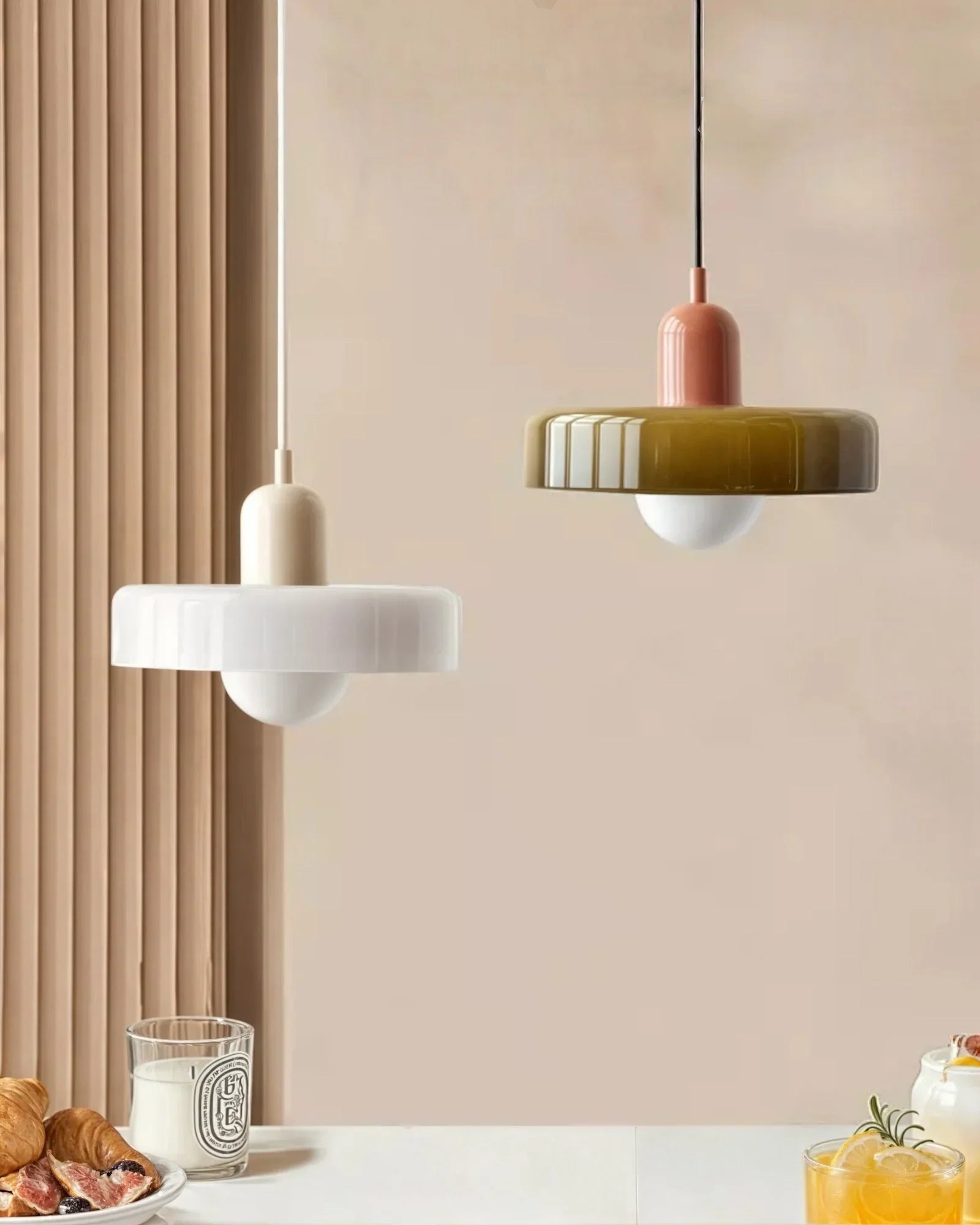 Suspenderet Pendellampe - Geometrisk Design - Blød Glød