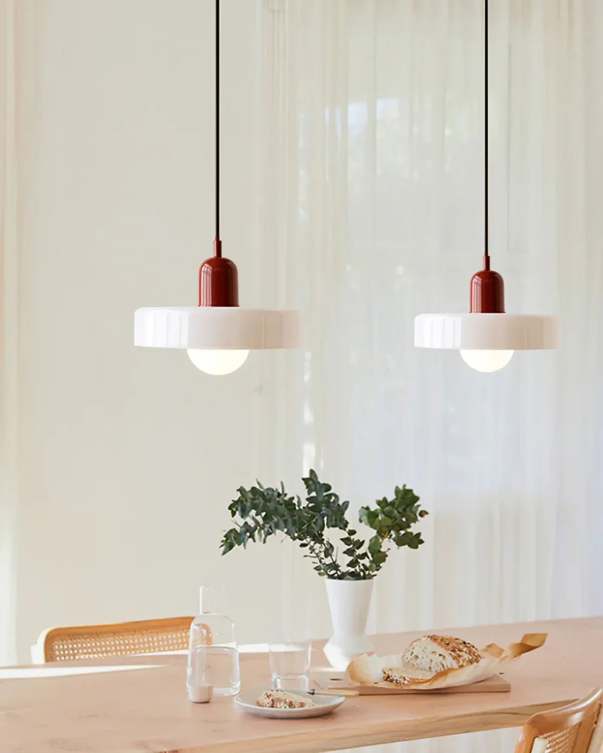 Suspenderet Pendellampe - Geometrisk Design - Blød Glød